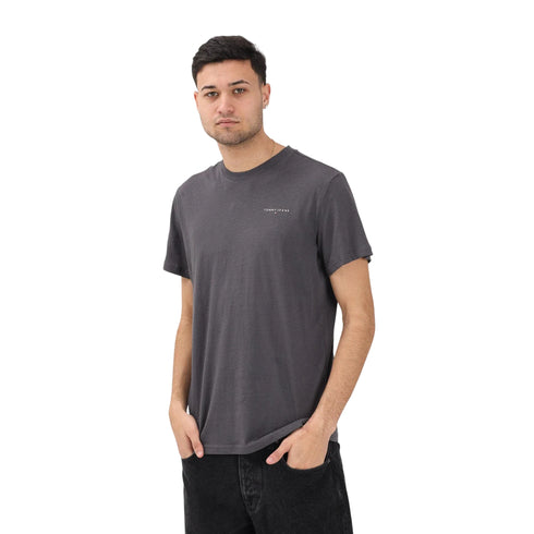 T-shirt uomo a manica corta Linear Chest con logo antracite