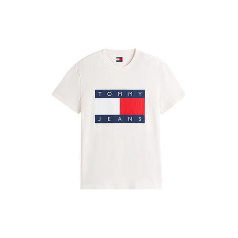 T-shirt uomo Regular in jersey big flag bianca