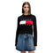Maglia Donna in cotone, con bandiera frontale e girocollo