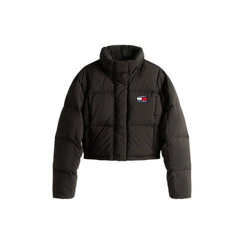 Piumino Donna cropped, con zip nascosta e cappuccio rimovibile