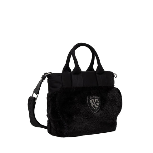 Borsa Donna shopper con tracolla rimovibile e pelliccia tono su tono