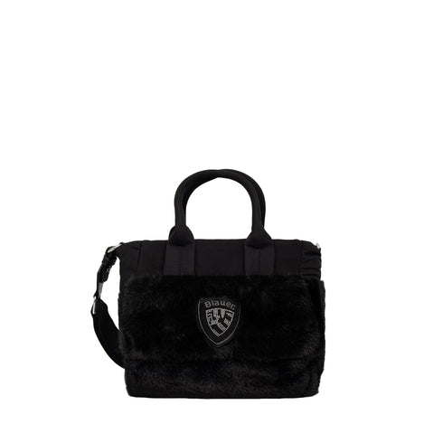 Borsa Donna shopper con tracolla rimovibile e pelliccia tono su tono