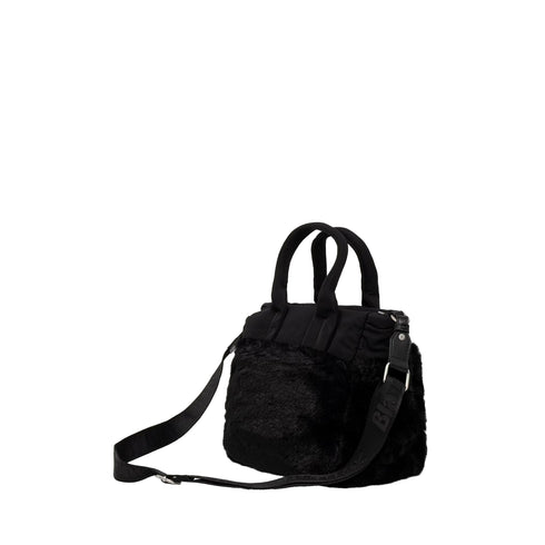 Borsa Donna shopper con tracolla rimovibile e pelliccia tono su tono