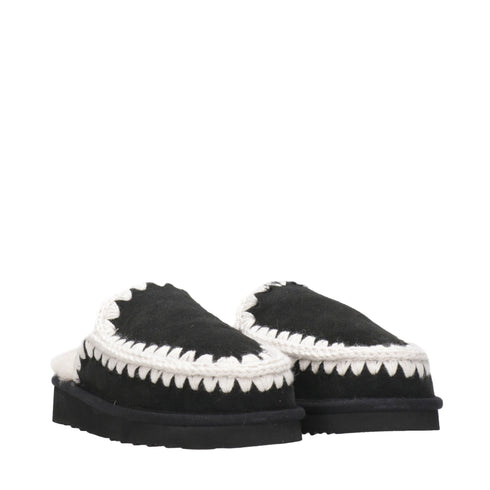 Sabot Donna Eskimo in pelle di montone scamosciata, con suola in gomma ed EVA