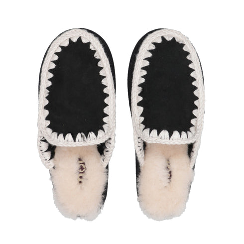 Sabot Donna Eskimo in pelle di montone scamosciata, con suola in gomma ed EVA