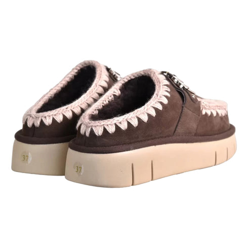 Sabot Donna Eskimo Bounce Clog, in montone, con suola in EVA e gomma