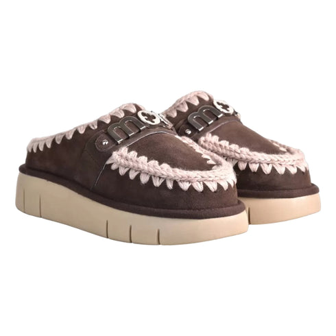 Sabot Donna Eskimo Bounce Clog, in montone, con suola in EVA e gomma