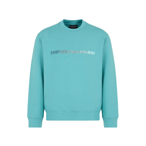 Felpa Uomo in cotone con scollatura girocollo e polsini elasticizzati