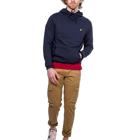 Felpa Uomo in cotone, con tasca a marsupio e logo sul petto