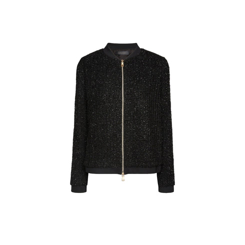 Bomber Donna fettuccia laminata, con chiusura frontale full zip