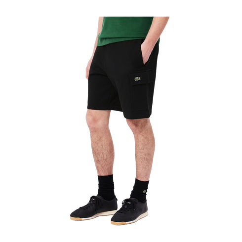 Bermuda Uomo cargo sportivo nero modello frontale - Francavilla Moda