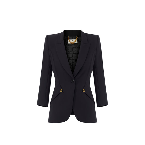 Giacca Donna monopetto, con tagli diagonali e fit slim