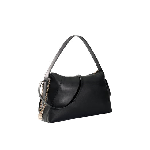 Borsa Donna in pelle sintetica monocolore, con manico a spalla e tracolla