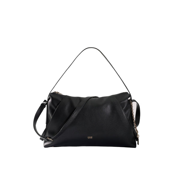Borsa Donna in pelle sintetica monocolore, con manico a spalla e tracolla