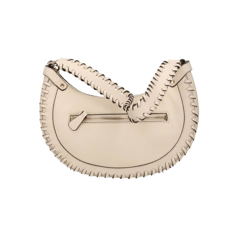 Borsa Donna in similpelle, con cuciture decorative e forma stondata