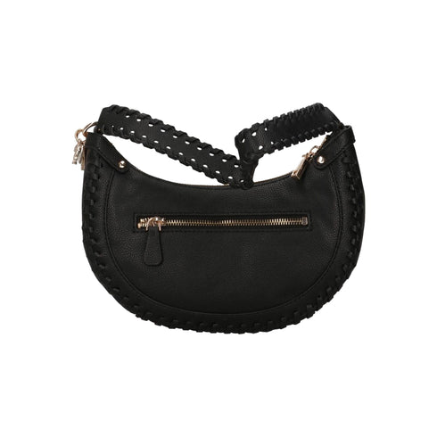 Borsa Donna in similpelle, con cuciture decorative e forma stondata