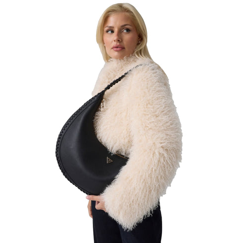 Borsa Donna Petra large, in similpelle con tasca posteriore e manico a spalla