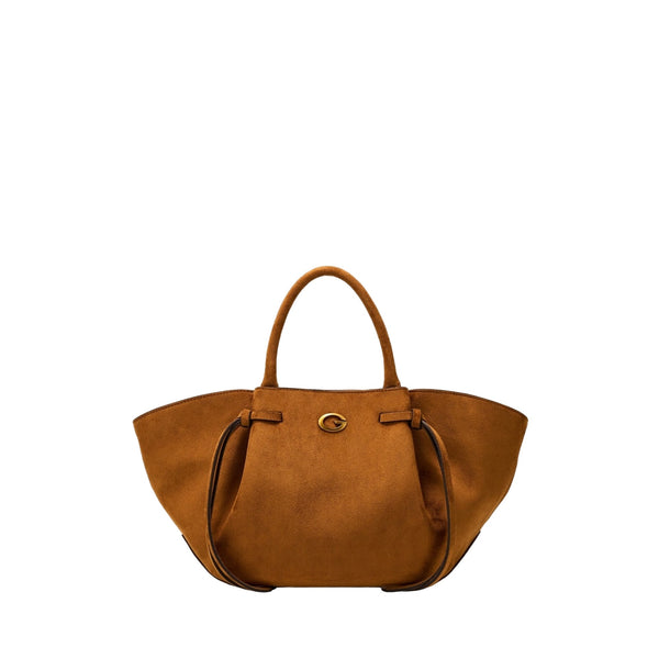 Borsa a mano Donna Allegra in suede cognac - Francavilla Moda