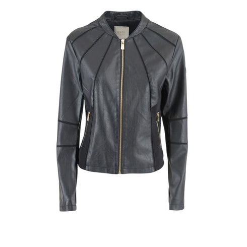 Giubbino Donna in ecopelle, con full zip frontale