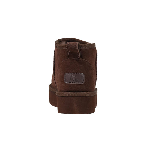 Stivaletto Donna in pelle scamosciata, con suola platform
