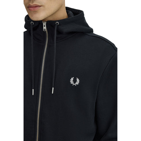 Felpa Uomo in cotone, con cappuccio dotato di coulisse e full zip