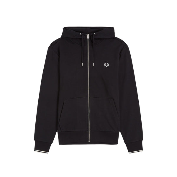Felpa Uomo in cotone, con cappuccio dotato di coulisse e full zip