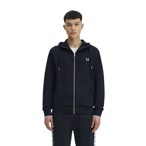 Felpa Uomo in cotone, con cappuccio dotato di coulisse e full zip
