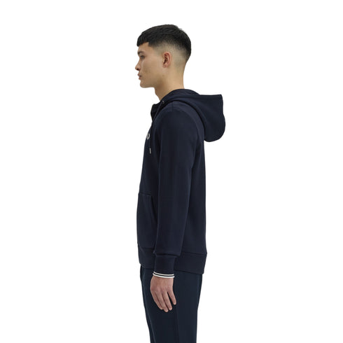 Felpa Uomo in cotone, con cappuccio dotato di coulisse e full zip