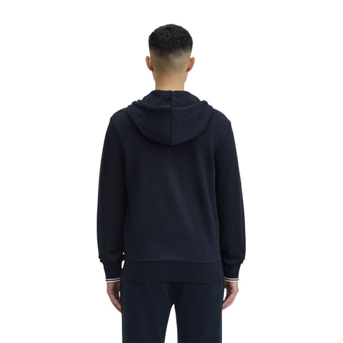 Felpa Uomo in cotone, con cappuccio dotato di coulisse e full zip