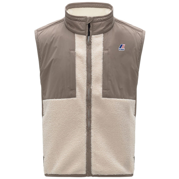 Gilet Uomo Vital 4.0 in sherpa, con inserti in nylon e chiusura frontale full zip