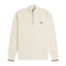 Maglia Uomo in cotone con una lavorazione waffle stitch e mezza zip