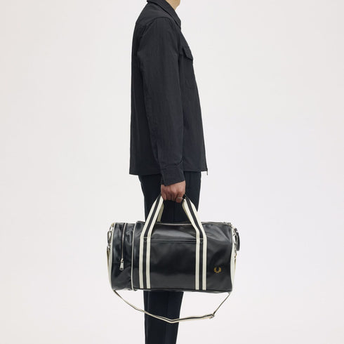 Borsa uomo da palestra classica nero bianco