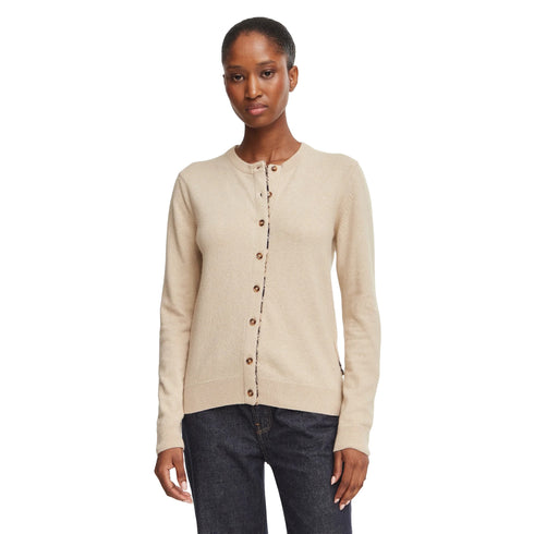 Cardigan Donna Pendle, a girocollo, realizzato in filato misto lana