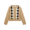 Cardigan Donna Mariana, realizzato in pura lana, con una scollatura girocollo