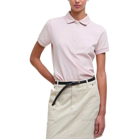 Polo Donna mm inserti tartan portsdown rosa