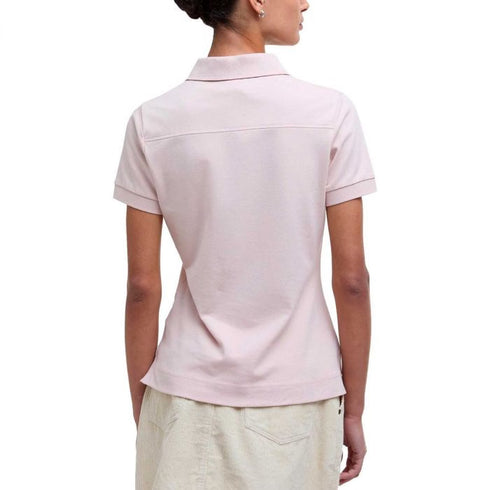 Polo Donna mm inserti tartan portsdown rosa - retro