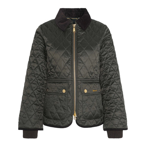 Giubbino Donna Beadnell, con impunture a rombi e colletto in velluto