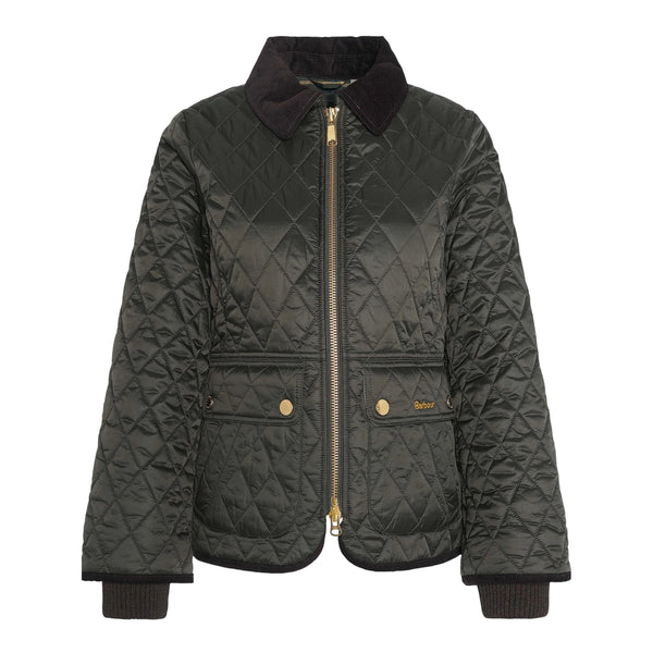 Giubbino Donna Beadnell, con impunture a rombi e colletto in velluto