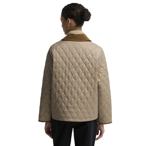 Giubbino Donna con colletto a camicia, taglio cropped e bottoni frontali