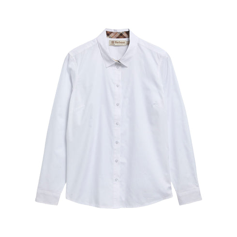 Camicia Donna Derwent in cotone oxford, con inserti tartan e pinces sul busto