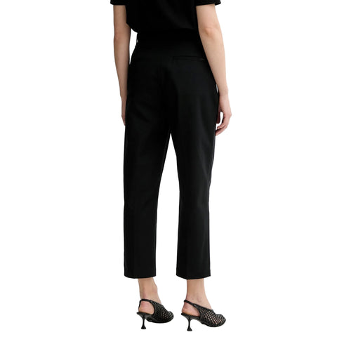 Pantalone Donna in cotone, con gamba dritta e vita alta