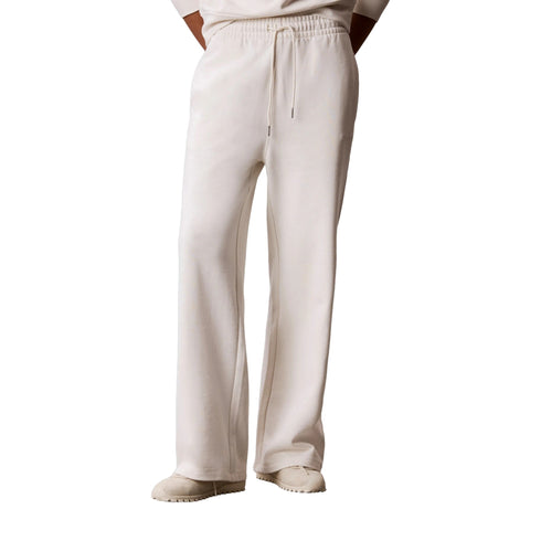 Pantalone Donna in cotone, con gamba ampia e coulisse in vita