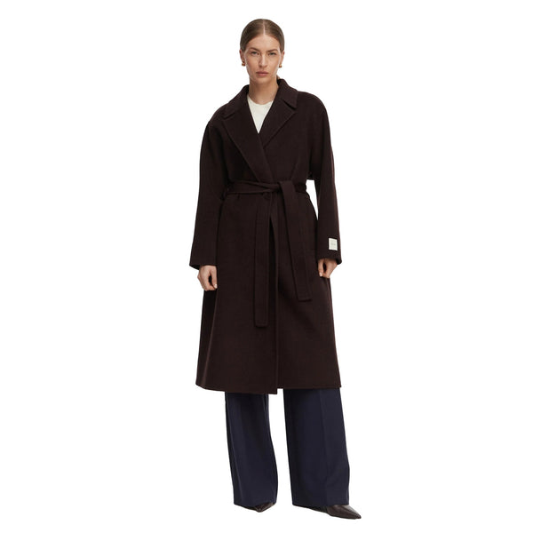 Cappotto Donna a tinta unita, in lana, dal fit morbido, con cintura