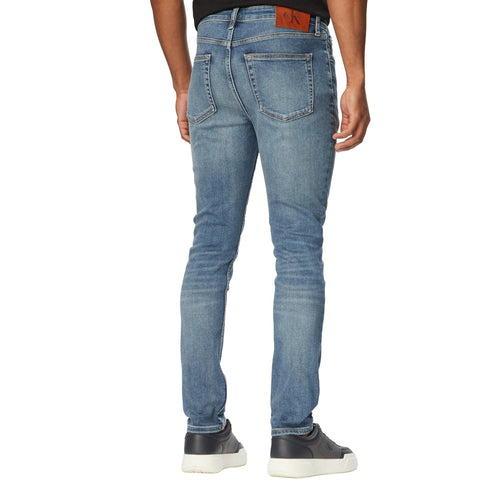 Jeans Uomo skinny fit, in denim misto cotone, modello cinque tasche