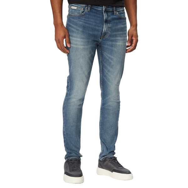 Jeans Uomo skinny fit, in denim misto cotone, modello cinque tasche