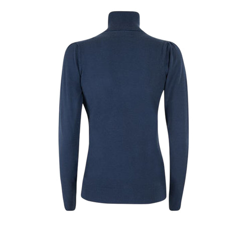 Maglia Donna in misto viscosa, con maniche a sbuffo e collo alto