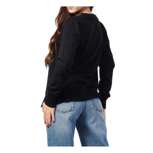 Maglia Donna a girocollo, in misto viscosa, con logo sul fondo