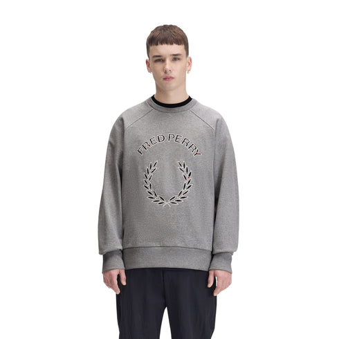 Felpa Uomo in cotone, dal fit rilassato, con logo tartan