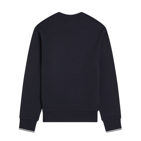 Felpa Uomo in cotone, con riga a contrasto sul polso ed iconico logo sul petto