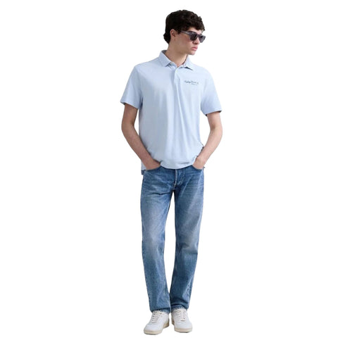 Jeans Uomo cinque tasche, dal lavaggio medio, con gamba dritta